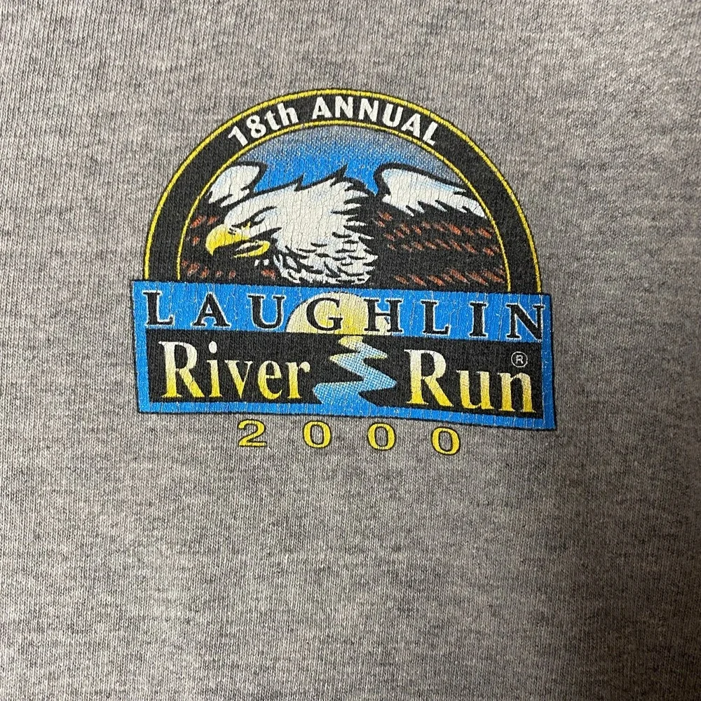 Harley-Davidson Mens XL Laughlin River Run 2000 Grey T-Shirt